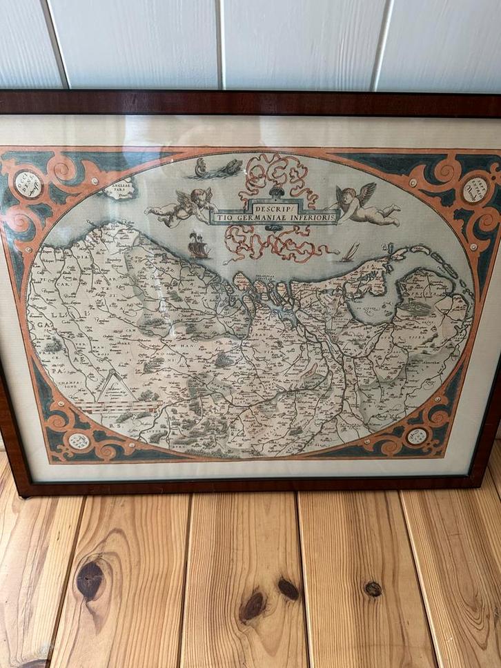 Reproductie Abraham Ortelius in wortelnoten Lijst, Antiek en Kunst, Kunst | Etsen en Gravures, Ophalen