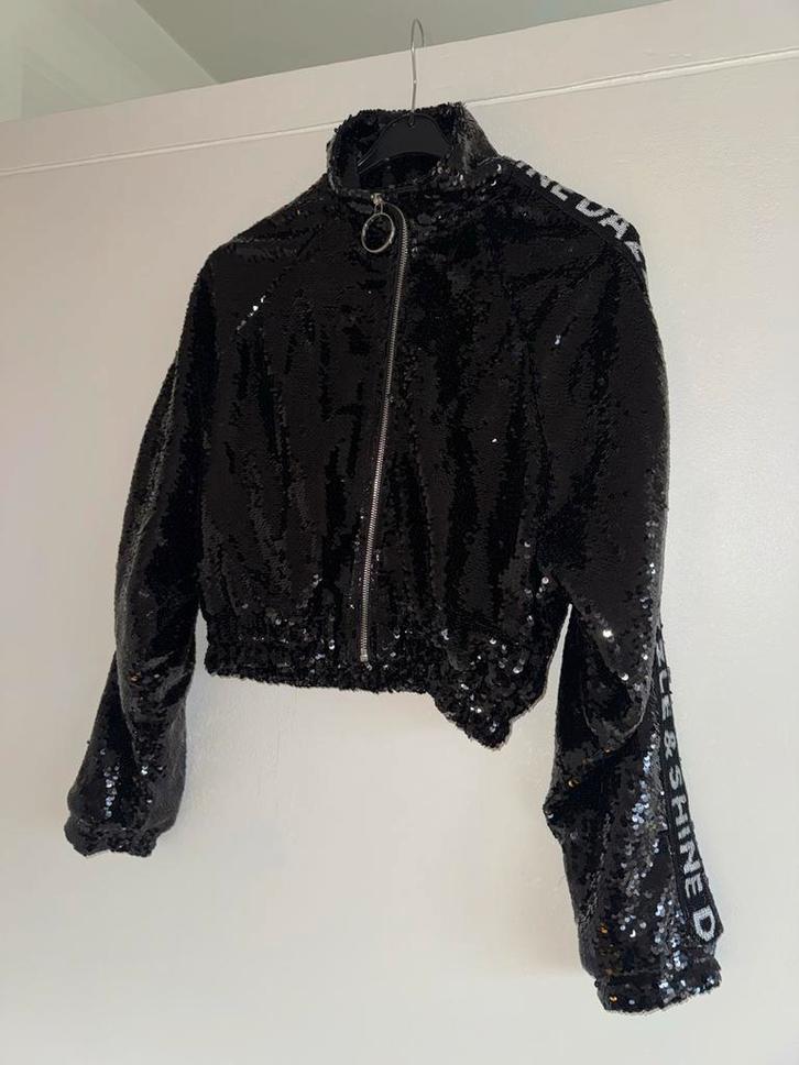 Glitter Jasje - Perfect voor de Feestdagen!, Kleding | Dames, Jasjes, Kostuums en Pakken, Zo goed als nieuw, Jasje, Maat 36 (S)