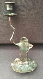 vintage kikker kandelaar brons, Ophalen of Verzenden, Brons of Koper, Minder dan 25 cm