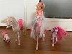 Barbie Mattel met 4 paarden, Ophalen of Verzenden, Zo goed als nieuw, Barbie