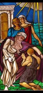 Gebrandschilderd Glas in Lood ,,De verloren Zoon", Ophalen