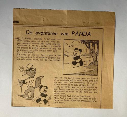 “Dit is Panda...’ Origineel krantenknipsel, 1946, M. Toonder, Boeken, Stripboeken, Gelezen, Verzenden
