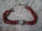 zeeuwse ketting bloedkoraal? nr PP 25, Verzenden, Gebruikt, Rood, Overige materialen
