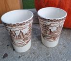 2 Mooie Petrus Regout bekers - British Castles, Antiek en Kunst, Ophalen