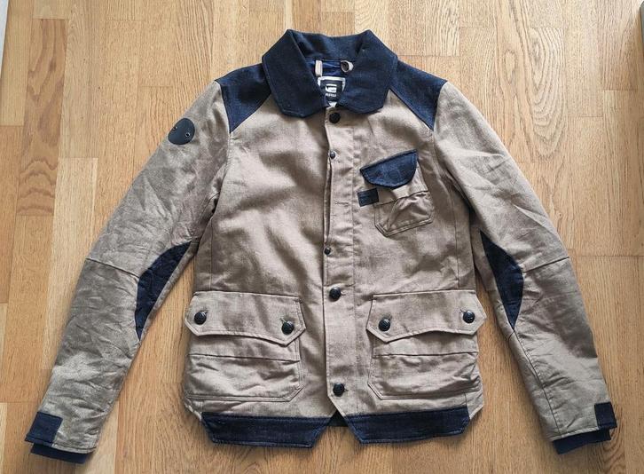 G-star RAW, jack met spijkerstof stukken - S, Kleding | Heren, Jassen | Zomer, Zo goed als nieuw, Maat 46 (S) of kleiner, Blauw
