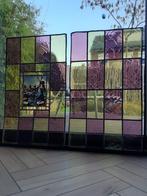 Glas-in-zink/glas-in-lood ramen 2 stuks 68x51,5cm, Ophalen, Gebruikt, Minder dan 80 cm, Glasplaat
