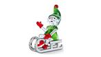 NIEUW 2020 Santa's elf on sleigh kerst elfje op slee swarovs, Verzamelen, Swarovski, Nieuw, Ophalen of Verzenden