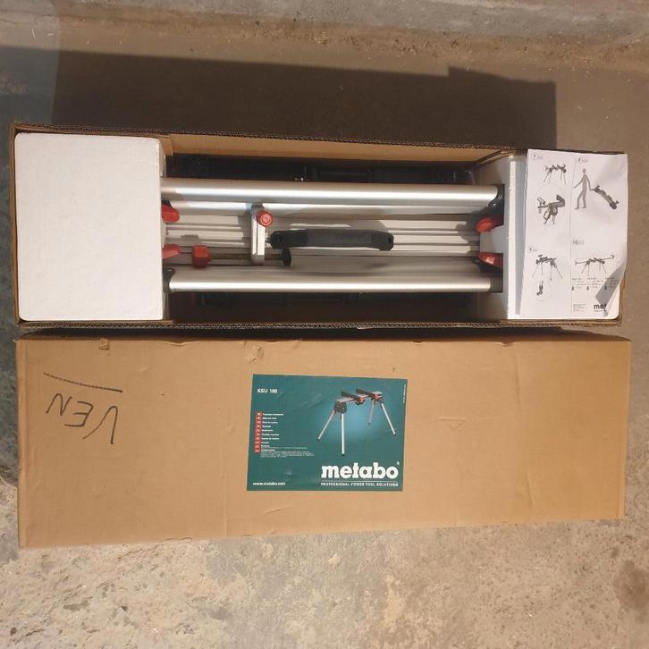 Metabo KSU 100 onderstel voor afkortzaag, Doe-het-zelf en Verbouw, Gereedschap | Zaagmachines, Zo goed als nieuw, Afkortzaag, 1200 watt of meer