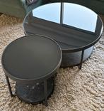 Twee glazen IKEA salontafels, Huis en Inrichting, Tafels | Salontafels, Ophalen, Gebruikt, Rond, 50 tot 100 cm