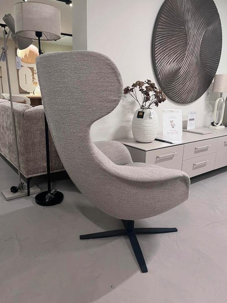 Fauteuil Ibiza - draaibaar - stof: alphine 01, Huis en Inrichting, Fauteuils, Zo goed als nieuw, Stof, 50 tot 75 cm, 75 tot 100 cm