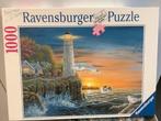 Puzzel Vuurtoren ondergaande zon zee orka’s Ravensburger, Ophalen of Verzenden, 500 t/m 1500 stukjes, Zo goed als nieuw, Legpuzzel