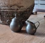 Tinnen Suikerpot en Melkkan, Ophalen of Verzenden