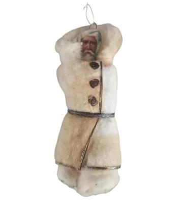 antieke WATTEN KERSTMAN HANGER no. 3 (3 knopen) /feathertree beschikbaar voor biedingen