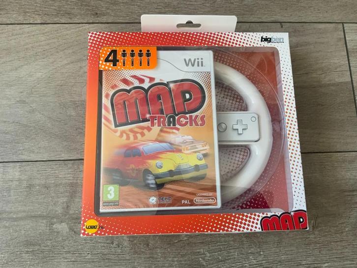 Nieuw - Nintendo Wii Mad Tracks Race Spel met Stuur Stuurtje, Spelcomputers en Games, Games | Nintendo Wii, Nieuw, Racen en Vliegen