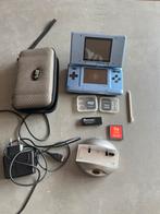 Nintendo DS Phat, Spelcomputers en Games, Spelcomputers | Nintendo DS, Ophalen of Verzenden, Gebruikt, Blauw, Met games