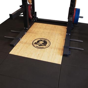 houten deadlift platform (nieuw in doos) + rubber tegels