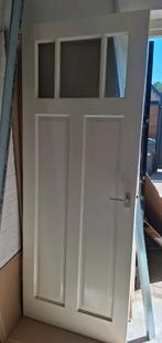 Binnendeur met glas inleg, Doe-het-zelf en Verbouw, Deuren en Horren, Ophalen, Gebruikt, 80 tot 100 cm, Binnendeur