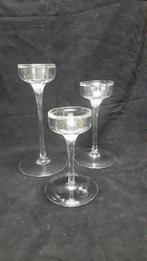 Set ikea blomster glazen kandelaars, lees de beschrijving, Huis en Inrichting, Woonaccessoires | Kandelaars en Kaarsen, Ophalen of Verzenden