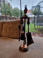 Antiek Koperen Haardset, Ophalen, Gebruikt, Vrijstaande haard, Houthaard