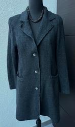 Rimini | Donkergrijze lange blazer jas |Maat 42 |Wolmix look, Kleding | Dames, Ophalen of Verzenden, Gedragen, Maat 42/44 (L)