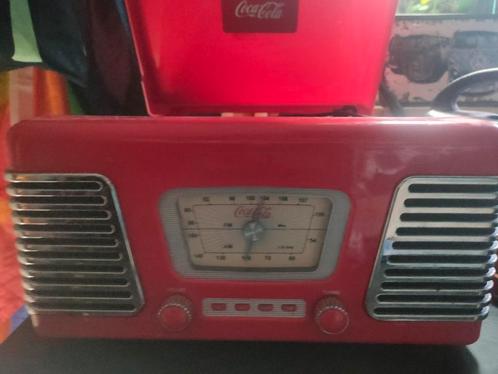 Retro vintage coca cola radio en platenspeler, Audio, Tv en Foto, Platenspelers, Zo goed als nieuw, Platenspeler, Overige merken