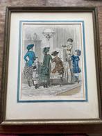 Handgekleurde litho Le Moniteur de la Mode, Antiek en Kunst, Ophalen of Verzenden