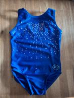 Turnpakje - 110-116 - blauw met glitter pailletten, Kinderen en Baby's, Ophalen of Verzenden, Gebruikt, Meisje