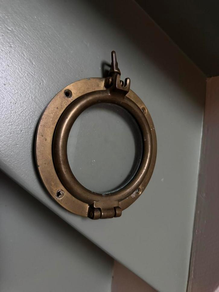 Patrijspoort messing 2 stuks, prijs is per stuk., Watersport en Boten, Bootonderdelen, Gebruikt, Dekbeslag, Zeilboot of Motorboot