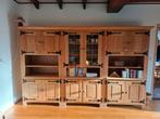 Wandkast met vitrinekast van meubelfabriek Oisterwijk, Ophalen, Met deur(en), Eikenhout, Minder dan 150 cm