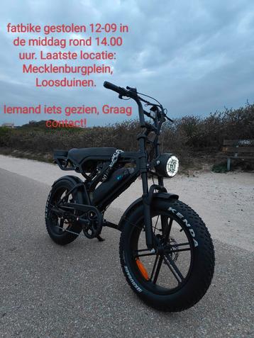 Gestolen Fatbike - Mecklenburgplein, Den Haag beschikbaar voor biedingen