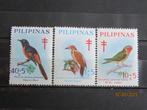 3  ZEGELS  FILIPIJNEN - VOGELS - TBC - PF   =90=, Postzegels en Munten, Ophalen of Verzenden, Postfris, Zuidoost-Azië