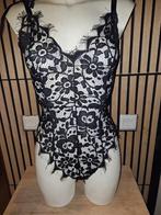 Zwarte sexy transparante body maatje 34/36, Verzenden, Zwart, Body of Korset