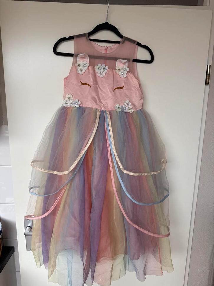 Unicorn Jurk Maat 140 - Verkleedkleding, Kinderen en Baby's, Carnavalskleding en Verkleedspullen, Gebruikt, Meisje, 134 t/m 140