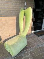 Vrolijke groene troon stoel op veren., Antiek en Kunst, Antiek | Meubels | Stoelen en Banken, Ophalen