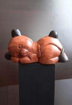 vintage mooi houten beeldje beer hollywood thema, Antiek en Kunst, Ophalen of Verzenden