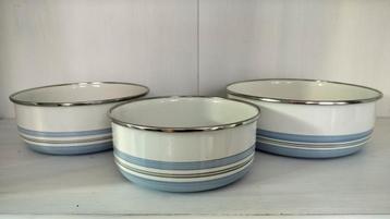 Emaille serveerschaal schalenset serviesset mid century beschikbaar voor biedingen