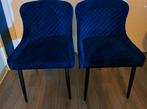2x mooie velvetblauwe stoelen, Ophalen, Zo goed als nieuw, Overige kleuren, Twee