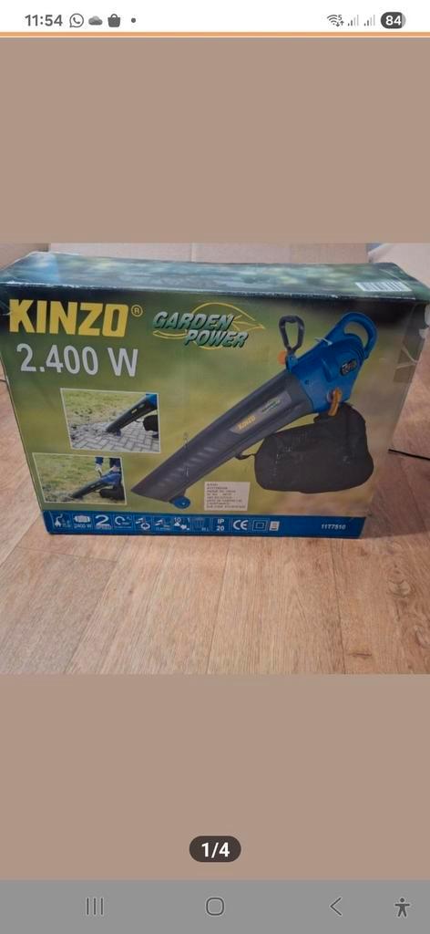KINZO Bladblazer/Zuiger 2400W - Nieuw!, Tuin en Terras, Bladblazers, Nieuw, Elektrisch, Ophalen of Verzenden