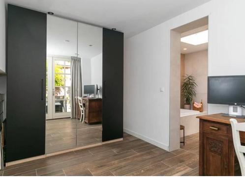 Pax kast IKEA 236 x 200 zwart / eiken / spiegeldeuren, Huis en Inrichting, Kasten | Kledingkasten, Gebruikt, 200 cm of meer, 50 tot 75 cm