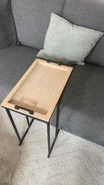 Tafeltje met afneembaar dienblad, handig voor bij de bank, Ophalen, Minder dan 55 cm, Gebruikt, Rechthoekig
