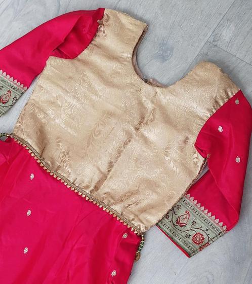 Indiase jurk beige roze maat M, Kleding | Dames, Gelegenheidskleding, Nieuw, Overige typen, Maat 38/40 (M), Roze, Verzenden