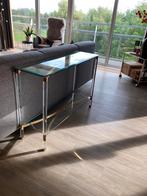 Side table en salontafel , glas met koper, Huis en Inrichting, Tafels | Sidetables, 100 tot 150 cm, Ophalen of Verzenden, Modern