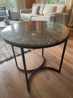 Ronde Emparador marmeren hoektafel met decoratief onderstel, Ophalen, 50 tot 100 cm, Rond, 50 tot 100 cm