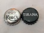 Bierdoppen Albanië: Korca & Tirana, Verzamelen, Ophalen of Verzenden, Gebruikt, Flesje(s), Overige merken