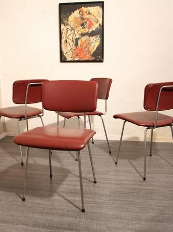 4x Gispen buisframe stoelen sixties vintage design beschikbaar voor biedingen