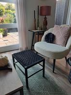 🖤Uniek zwart voetenbankje, Minder dan 50 cm, Ophalen of Verzenden, Zo goed als nieuw, Rechthoekig
