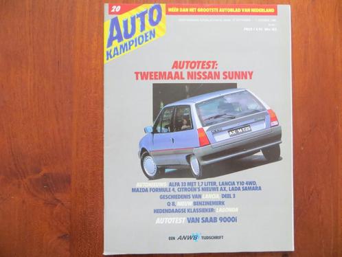 Autokampioen 20 1986 Nissan Sunny HB en sedan, Alfa Romeo 33, Boeken, Auto's | Folders en Tijdschriften, Nieuw, Alfa Romeo, Ophalen of Verzenden