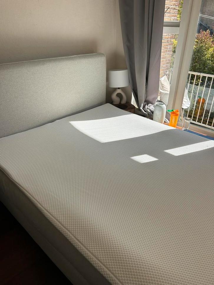 Boxspring ikea DUNVIK 160x200, Huis en Inrichting, Slaapkamer | Boxsprings, Zo goed als nieuw, 160 cm, 200 cm, Tweepersoons, Beige
