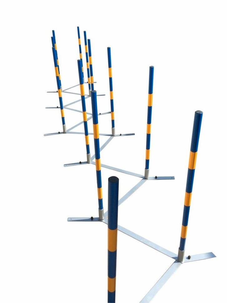 Agility Slalomset 12 Palen Zigzag Hondensport Behendigheid, Dieren en Toebehoren, Honden-accessoires, Nieuw, Ophalen of Verzenden
