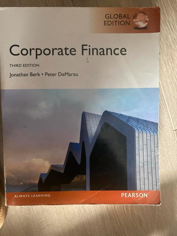 Corporate Finance - Berk & DeMarzo, Boeken, Studieboeken en Cursussen, Gelezen, HBO, Beta, Ophalen of Verzenden